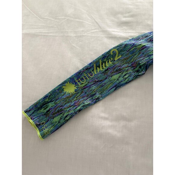 TutuBlue Full Zip Womens XS Blue Green Rash Guard UPF50 Thumbhole Pocket - Picture 8 of 16